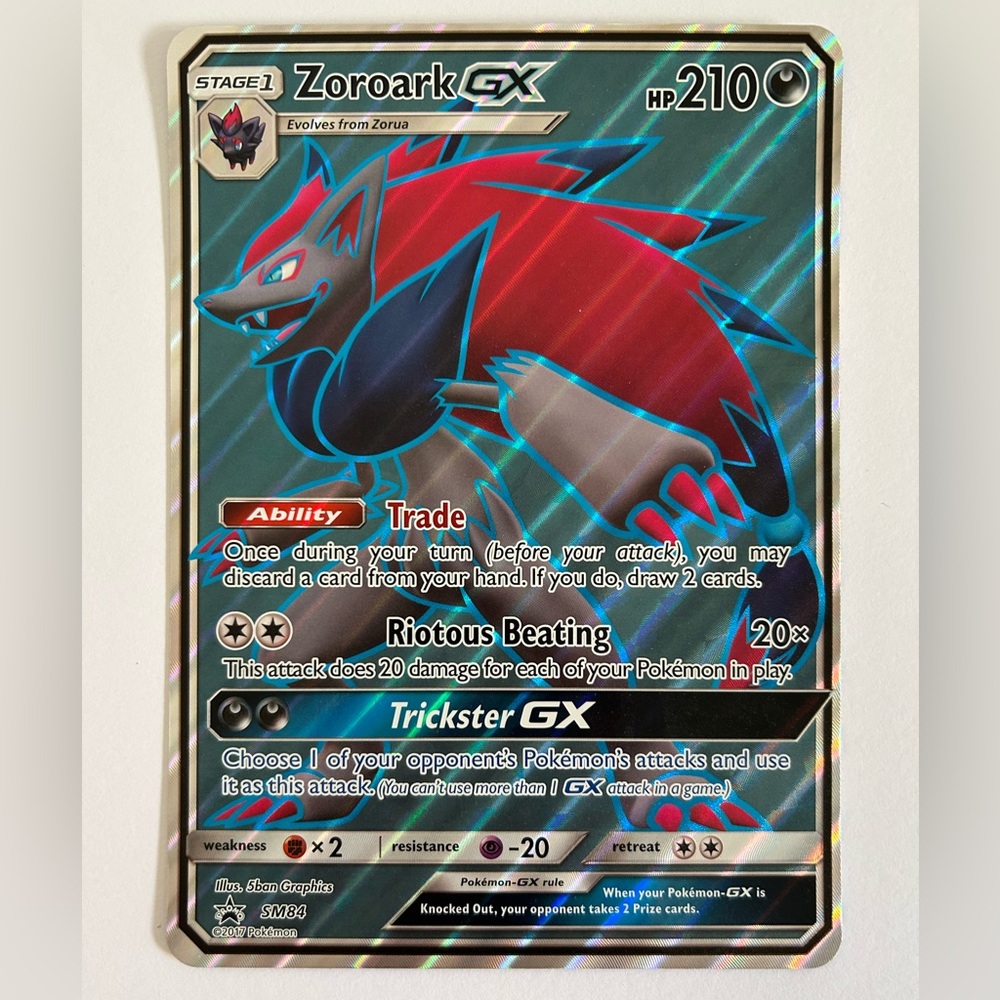 🦋 5/$25 - Zacian V 138/202 & Zoroark GX SM84 Jumbo Oversized Pokémon Cards - Picture 9 of 14